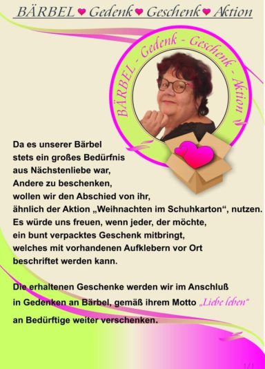 Frau mit Brille lächelt, umgeben von bunten Herzen und Text über persönliche Geschichten.